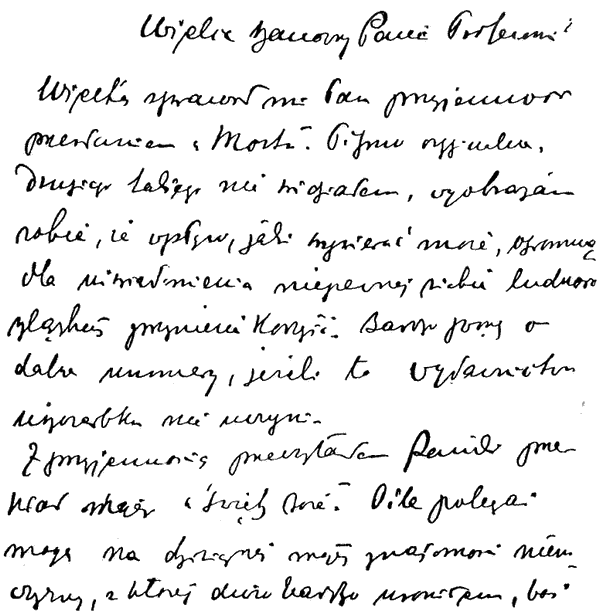 Faścimile listu Jana Kasprowicza do Jana Wyplera