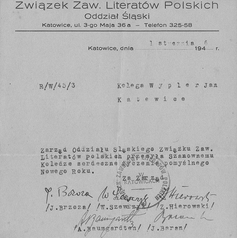 Związek Zaw. Literatów Polskich (01.01.1946)